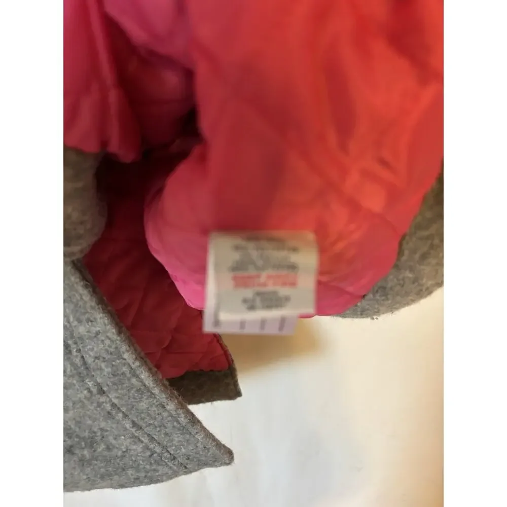 Mini Boden Coat 13 14Y Girl Gray Toggle Pockets Longline Wool Blend